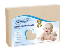 Dětské jersey prostěradlo světle béžová (1)