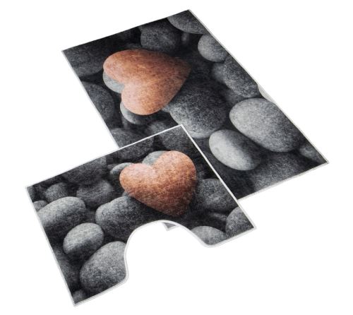 3D tisk  sada tmavé kameny sada (60x100, 60x50 cm WC)