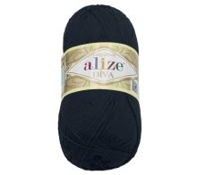 Příze DIVA černá 100g / 350 m Příze DIVA černá 100g / 350 m