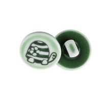 Knoflík - balení po 6 ks želvička - zelené prům. 15 mm Knoflík - balení po 6 ks želvička - zelené prům. 15 mm