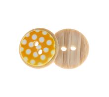 Knoflík - balení po 6 ks žlutá, bílá prům. 15 mm