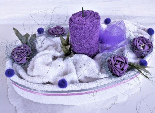 Veratex Textilní dort - svícen oválný