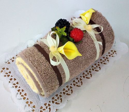 Veratex Textilní dort roláda čokoládová malá