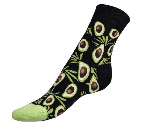 Ponožky Avokádo černá, zelená