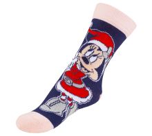 Ponožky dětské Minnie 2 Tmavě modrá,Červená,Stříbrná