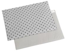 Polštářek pro kojence do postýlky malé hvězdičky - šedá, bílá 42x32 cm - tenký (1)