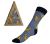 Ponožky Pizza dárkové balení modrá,žlutá