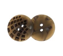 Knoflík - balení po 3 ks hnědý prům. 25 mm