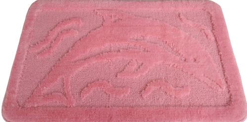 Koupelnová předložka růžová delfín 50x80 cm