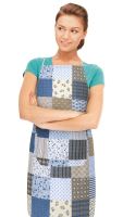 Kuchyňská zástěra ADÉLA Patchwork modrá zástěra 67x84 cm Kuchyňská zástěra ADÉLA Patchwork modrá zástěra 67x84 cm