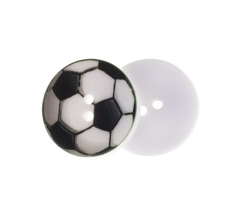 Knoflík - balení po 6 ks míč bílý prům. 15 mm