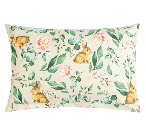 Povláček bavlna zajíček v lupení povláček 40x60cm na zip ( pouze povlak )