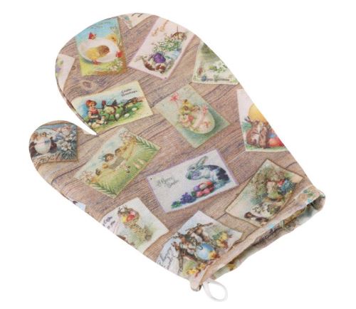 Kuchyňská chňapka - velikonoční motiv velikonoční pohlednice chňapka 28x18 cm