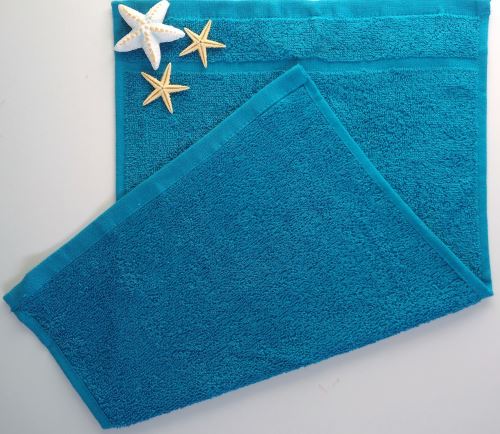 Dětský froté ručník 30x50 cm azurově modrá