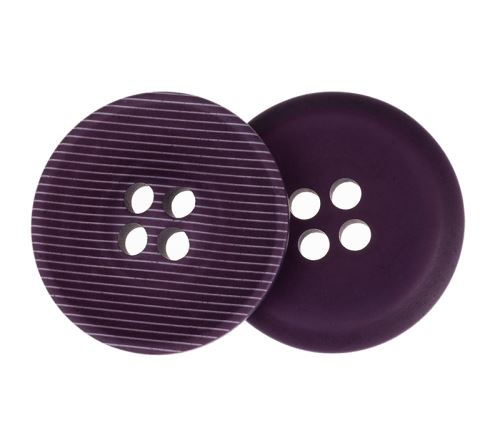 Knoflík - balení po 3 ks fialová, bílá prům. 35 mm