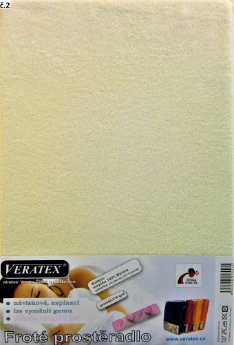 Froté prostěradlo 140x200/20 cm (č. 2-smetanová)