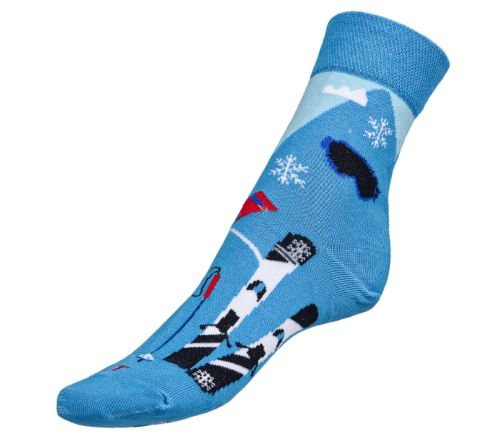 Ponožky Lyže-snowboard modrá