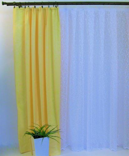 Dekorativní látka na závěsy  Orlando - světle žlutá - šíře 160cm