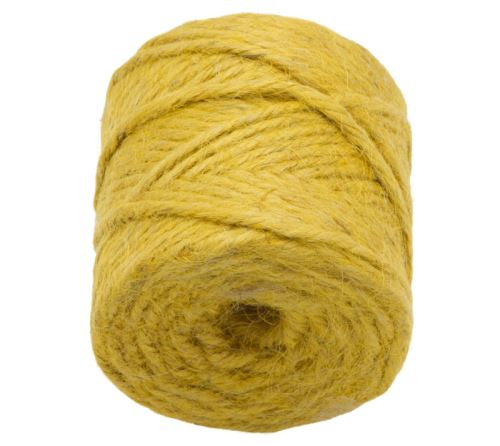 Jutový motouz - cívka okrový cívka 200g , cca 60 m , průměr 3.5 mm