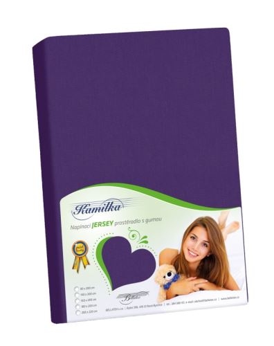 Prostěradlo jersey Švestková