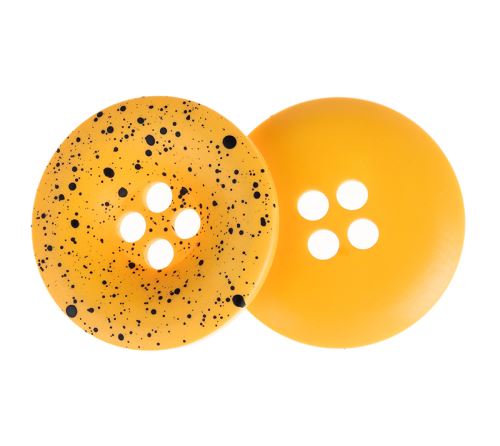 Knoflík - balení po 3 ks oranžový stříkaný prům. 35 mm