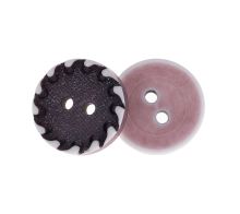 Knoflík - balení po 6 ks tmavě růžová, bílá prům. 18 mm