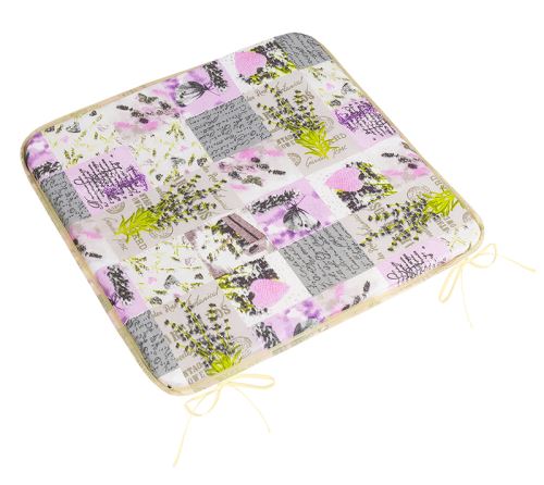 Sedák Adéla hladký Patchwork lila 40x40 cm hladký