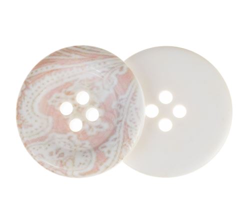 Knoflík - baleno po 2 ks bílá, smetanová, růžová prům. 50 mm