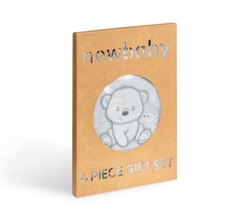 Kojenecká soupravička do porodnice New Baby Sweet Bear šedá Sweet Bear šedá