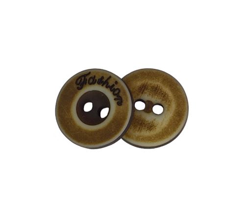 Knoflík hnědý - Fashion prům. 12,5 mm