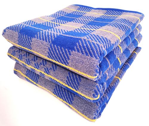 Froté ručník modrošedý