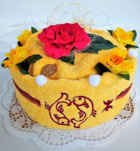 Veratex Textilní dort s výšivkou znamením horoskopu 22 barev (barvu dortu zadejte do poznámky společně se znamením)