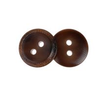 Knoflík - balení po 6 ks hnědá prům. 15 mm