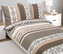Bavlněné povlečení Béžová,Hnědá 140x220 cm, 70x90 cm Bavlněné povlečení Béžová,Hnědá 140x220 cm, 70x90 cm
