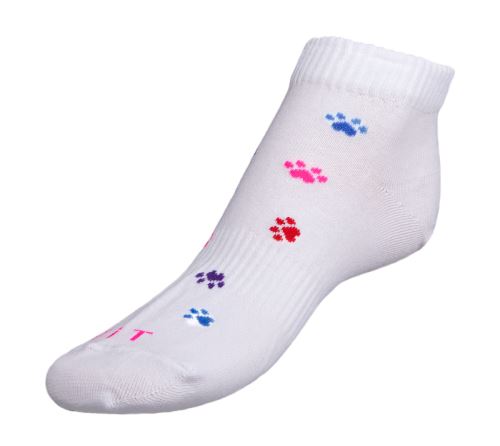 Ponožky nízké Tlapky barevné bílá