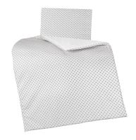 Peřinka a polštářek pro kojence kosočtverce - šedá, bílá peřinka 75x100 cm + polštářek 42x32 cm (2)