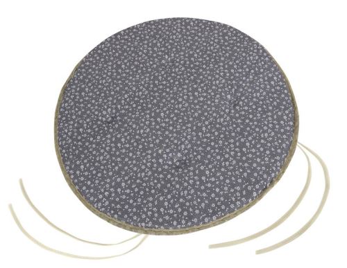 Sedák Adéla kulatý hladký šedý kvítek průměr 40 cm, výška puru 2 cm