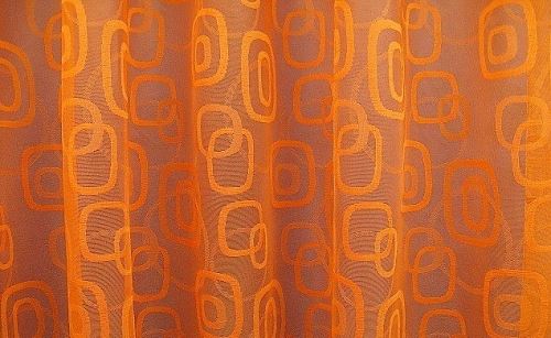 Záclona Oblázky výška 40 cm (oranžová)