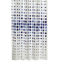 Koupelnové závěsy modré tečky 180x200 cm Koupelnové závěsy modré tečky 180x200 cm