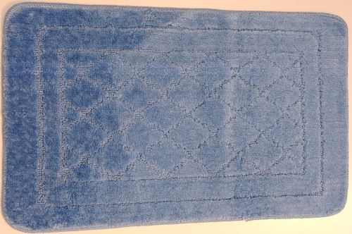Koupelnová předložka 50x80 cm sv.modré kosočtverce