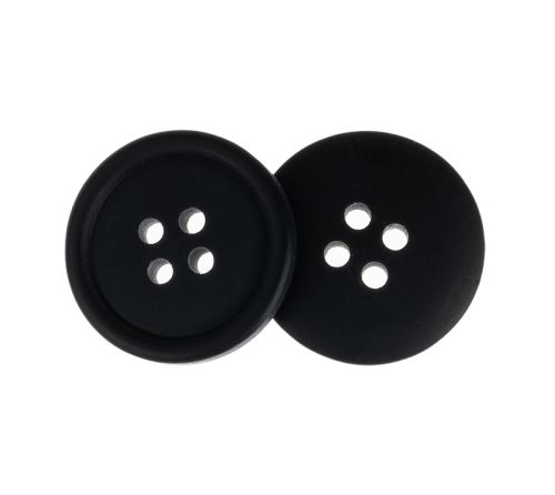 Knoflík - balení po 3 ks černá prům. 23 mm