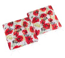 Sedák Berta prošívaný - SET 2ks Červená,Bílá,Zelená 40x40 cm Sedák Berta prošívaný - SET 2ks Červená,Bílá,Zelená 40x40 cm