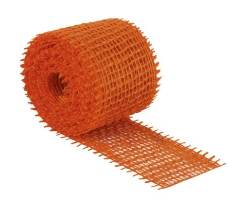 Jutový dekorační pásek oranžový 3m x 4 cm