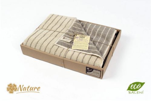 DÁRKOVĚ BALENÁ OSUŠKA MIA EXCLUSIVE NATURAL - LNĚNÁ A BAVLNĚNÁ SMYČKA