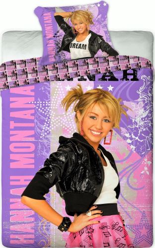 Povlečení Hannah Montana fialová 70x90 - 140x200cm