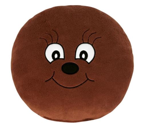 Polštářek Kulička hnědá průměr 35 cm