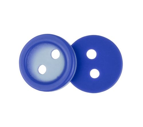 Knoflík - balení po 10ks bílo-modrý prům.11 mm