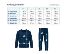 Pyžamo pánské Bílá,Modrá XXXL (4)