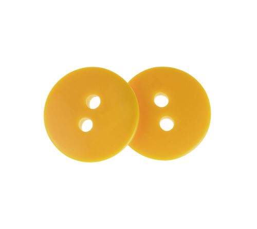 Knoflík - balení po 6 ks žlutá prům. 15 mm