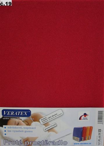 Froté prostěradlo 90x200/20cm (č.19-vínová)